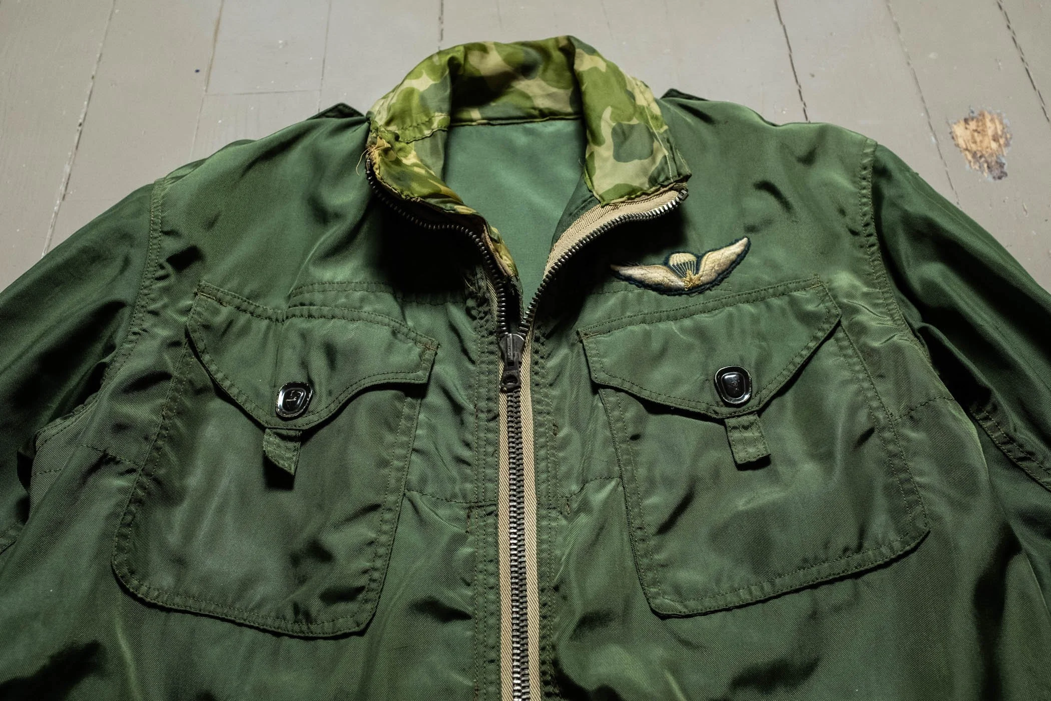 1950's Canadian Airborne Windproof Nylon Paratrooper Jump Smock